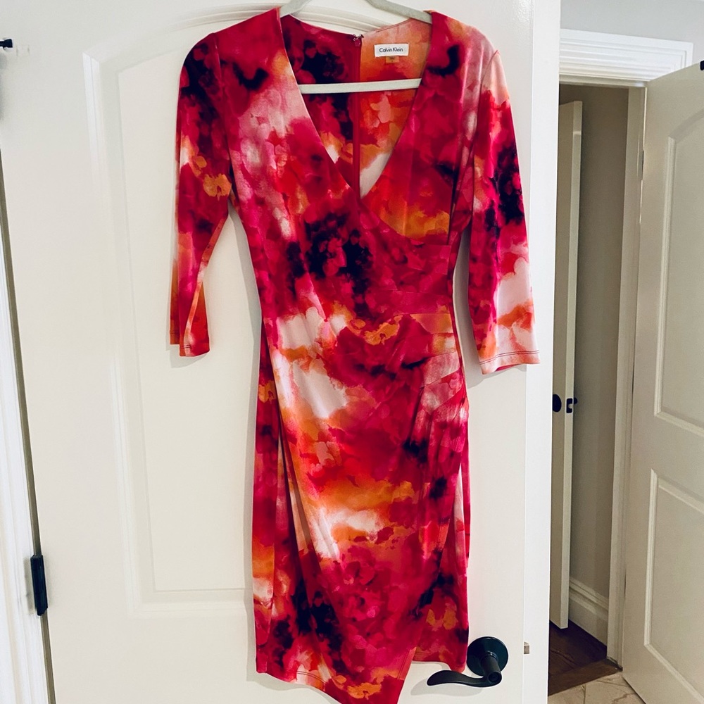 Calvin Klein Faux Wrap Dress